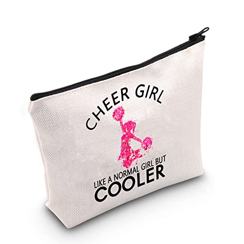 Cheer Reißverschlusstasche Cheerleaders Geschenk Cheer Girl Like A Normal Girl But Cooler Cosmetic Bag for Teamkameres Girls Cheerleading Gift Cheer Team Gift (U.Cheer Girl) von TSOTMO