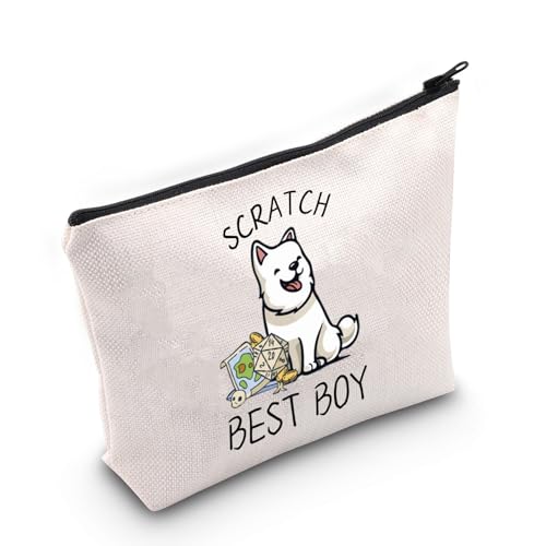 TSOTMO Game Merchandise Gift BG3 Game Zipper Bag for Gamer BG3 Dog Gift DND Dice Gift BG3 Game Lovers Gift, Best Boy, Kosmetiktaschen von TSOTMO