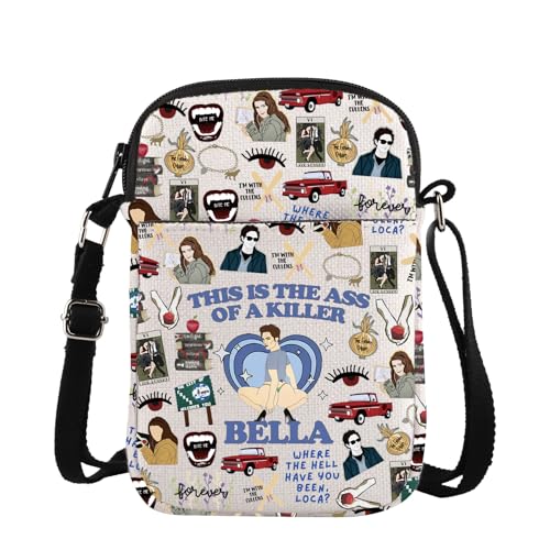 Horror Merch Vampire Merch Parodie Bella Crossbody Tasche für Edward Fans Vampir Liebhaber Geschenk Gabeln Geschenk, Bella Cro2, medium von TSOTMO