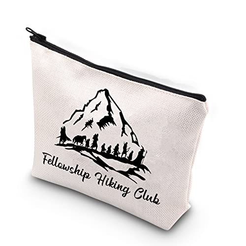 LOTR Movie Inspired Merch, Fellowship, Wandern, Club, lustiges Geschenk für Film-Fans, Reißverschluss-Tasche, Make-up-Tasche, beige, Fellowship Hiking von TSOTMO