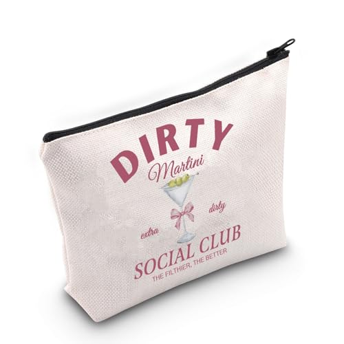 Martini Gift Dirty Martini Geschenk Dirty Martini Social Club Make-up-Tasche für Martini-Liebhaber, Mädchen zum Ausgehen, Dirty Martini, Kosmetiktaschen von TSOTMO