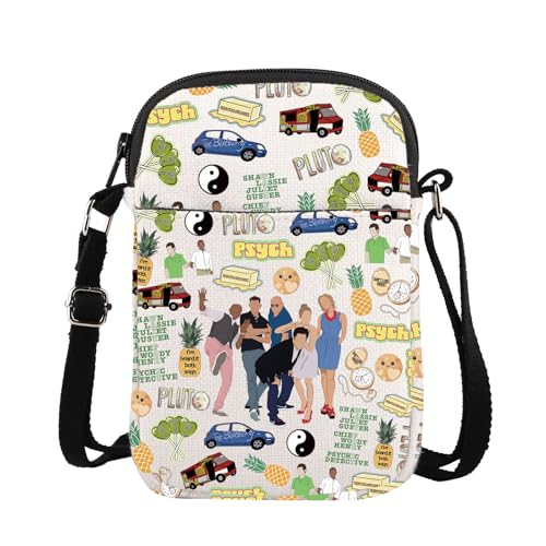 Psych Fan Crossbody Bag Ananas Geschenk Comedy TV Show inspiriertes Geschenk Psychos Liebhaber Geschenk I've Heard it Both Ways Geschenk, Psych Cross, medium von TSOTMO
