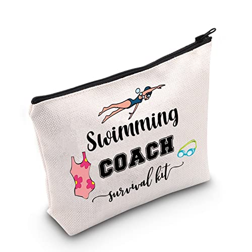 Schwimm-Geschenk-Schwimm-Reißverschluss-Tasche für Schwimmtrainer, Schwimmtrainer, Überlebens-Kit, Kosmetiktasche, Dankeschön-Geschenk, U-Schwimmtrainer, Make-up-Tasche von TSOTMO