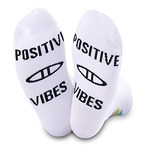 Socken mit inspirierendem Zitat für Frauen, Positive Vibes, M von TSOTMO