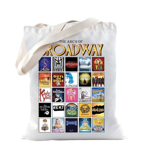 TSOTMO Broadway Theatre Merch Gift ABCs of Broadway Musik-Tragetasche für Musikliebhaber, Broadway-Shows-Fans, ABC Broadway, medium von TSOTMO