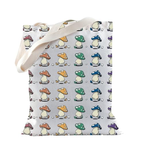 TSOTMO Dungeon Meshi Walking Mushroom Merch Gift Walking Mushroom Tote Bag for Anime Lovers Marching Mushrooms Gift, Pilz-Tragetasche, medium von TSOTMO