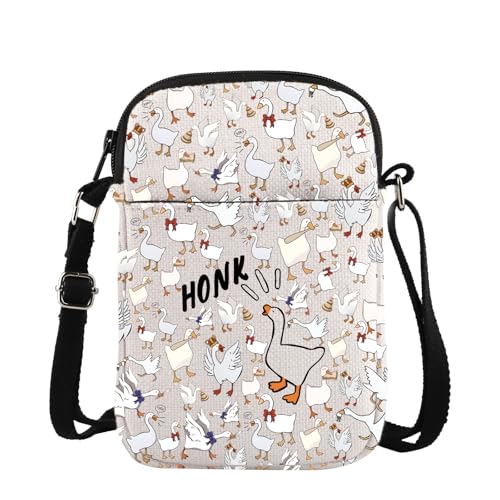 TSOTMO Honking Goose Game Gift Silly Farm Gift Honk Goose Crossbody Bag for Game Lovers Gamer, Honk Cross, medium von TSOTMO