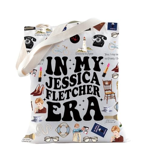 TSOTMO Jessica Fletcher Merch Tragetasche Schreibmaschine TV Detektiv Geschenk Mörder TV Detektiv Geschenk Killer Geschenk, Jf Era, medium von TSOTMO
