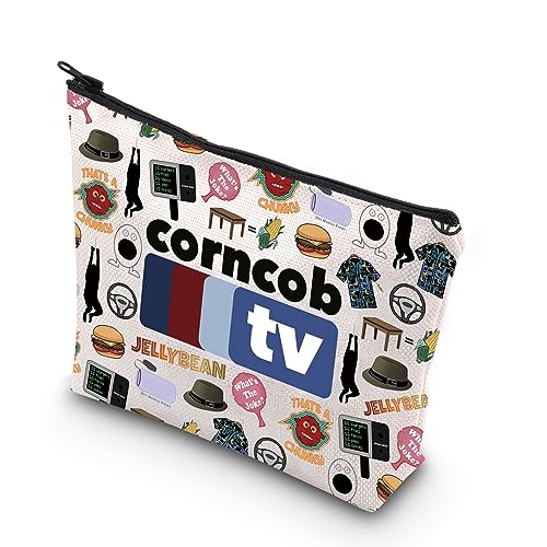 TSOTMO Night Live Fans Geschenk American Comedian Merchandise Geschenk Reißverschluss Tasche Make-up Tasche, Beige, Maiskolben-Fernseher von TSOTMO