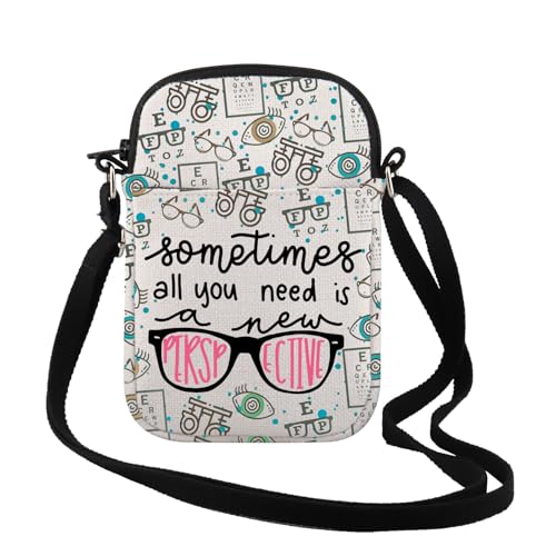 TSOTMO Optometrie-Geschenk "Sometimes All You Need Is A New Perspective", Umhängetasche, Studenten-Brille, Optometrie, Doktor, Perspective Cr von TSOTMO