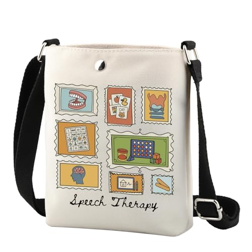 TSOTMO Speech Therapy Crossbody Bag Funny SLP Graduation Gift Speech Language Pathologist Gift for Women, Go You Cat Cr von TSOTMO