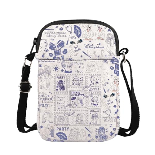 TSOTMO T & K Doodle Stempel Geschenk RPDR inspirierte Geschenke Drag Queen Fans Crossbody Bag LGBT Queer Geschenk Drag Race Lover Geschenk, T&k Cross, medium von TSOTMO