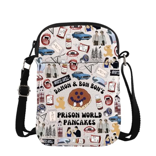 TSOTMO TVD Merch Vampire Merch Mystic Falls Messenger Bag for Vampire Fans Horror Movie Halloween, Cakes Cross, medium von TSOTMO