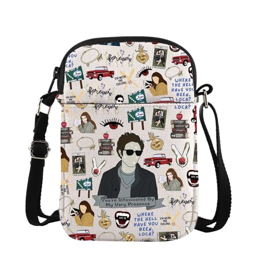 TSOTMO Vampire Merch Twilight Gift Horror Movie Inspired Edward Cullen Crossbody Bag for Movie Fans Robert Fans, Very Presence Cross, medium von TSOTMO