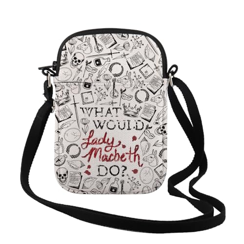 TSOTMO What Would Lady Theater Literary Crossbody Bag Gift for Classic Literature Nerd Book Lover Drama Teacher, Would Lady Cr, modisch von TSOTMO