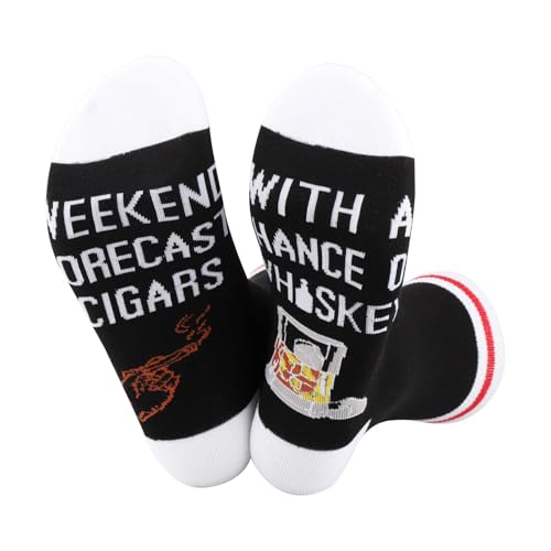 TSOTMO Zigarren-Whiskey-Socken für Raucher, Trinker, Weinliebhaber, Geschenk für Männer, Whisky-Liebhaber, Raucherliebhaber, Geschenk, Wochenend-Zigarre, Einheitsgröße TSOTMO Zigarren-Whiskey-Socken für Raucher, Trinker, Weinliebhaber, Geschenk für Männer, Whisky-Liebhaber, Raucherliebhaber, Geschenk, Wochenend-Zigarre, Einheitsgröße von TSOTMO