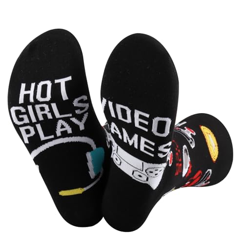 Videospiel-Socken für Gaming, Mädchen, Videospiel-Liebhaber, Geschenk, verspieltes Spieler-Geschenk, Video:, Einheitsgröße von TSOTMO