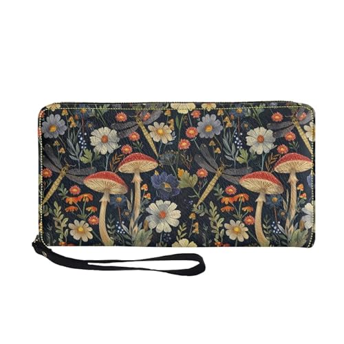 TSOVTHRID Damen-Geldbörse mit Pilzmotiv, Leder, leicht, wasserdicht, Clutch, Geldbörse mit Handschlaufe für Reisen, Dating, Outdoor, Pilzblumen, Einheitsgröße TSOVTHRID Damen-Geldbörse mit Pilzmotiv, Leder, leicht, wasserdicht, Clutch, Geldbörse mit Handschlaufe für Reisen, Dating, Outdoor, Pilzblumen, Einheitsgröße von TSOVTHRID