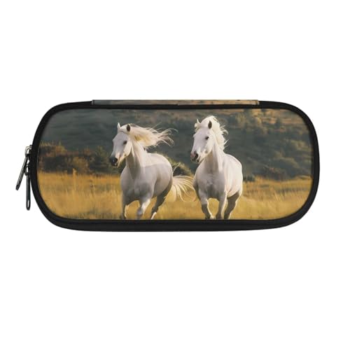 TSOVTHRID Federmäppchen, Federmäppchen, Organizer, ästhetisches Federmäppchen für Schulbedarf, Horse-11, Kosmetikkoffer von TSOVTHRID