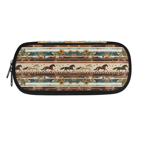 TSOVTHRID Federmäppchen, Federmäppchen, Organizer, ästhetisches Federmäppchen für Schulbedarf, Horse-14, Kosmetikkoffer von TSOVTHRID