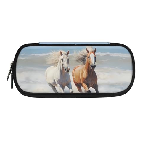 TSOVTHRID Federmäppchen, Federmäppchen, Organizer, ästhetisches Federmäppchen für Schulbedarf, Horse-6, Kosmetikkoffer von TSOVTHRID
