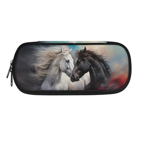 TSOVTHRID Federmäppchen, Federmäppchen, Organizer, ästhetisches Federmäppchen für Schulbedarf, Horse-7, Kosmetikkoffer von TSOVTHRID