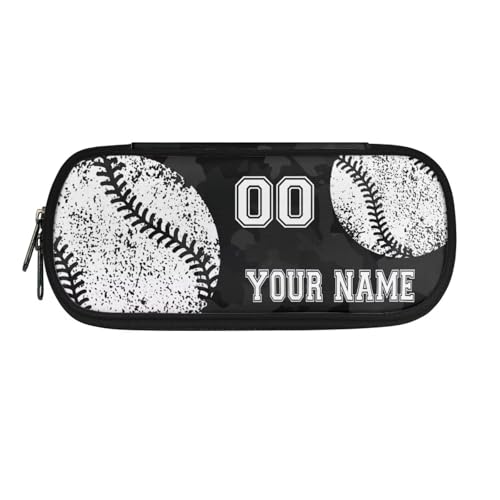 TSOVTHRID Federmäppchen, Organizer, individuelle Stiftebox, Schreibwaren-Tasche für die Schule, Baseball - Black Camo, Kosmetikkoffer von TSOVTHRID