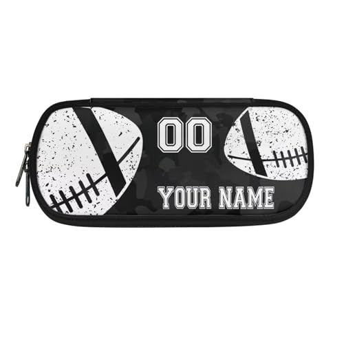 TSOVTHRID Federmäppchen, Organizer, individuelle Stiftebox, Schreibwaren-Tasche für die Schule, Rugby - Black Camo, Kosmetikkoffer von TSOVTHRID