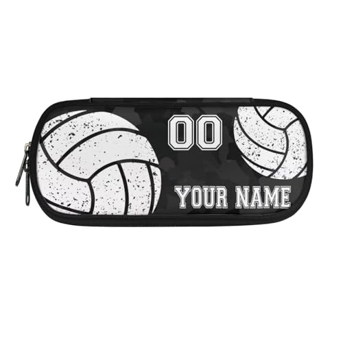 TSOVTHRID Federmäppchen, Organizer, individuelle Stiftebox, Schreibwaren-Tasche für die Schule, Volleyball - Black Camo, Kosmetikkoffer von TSOVTHRID