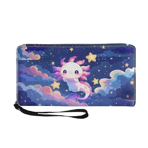 TSOVTHRID Leichte trendige Clutch mit Handschlaufe für Damen, Reisen, Outdoor, Einkaufen, Galaxy Axolotl, Einheitsgröße TSOVTHRID Leichte trendige Clutch mit Handschlaufe für Damen, Reisen, Outdoor, Einkaufen, Galaxy Axolotl, Einheitsgröße von TSOVTHRID