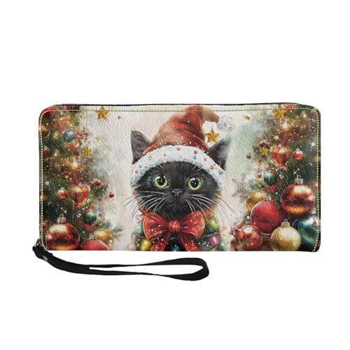 TSOVTHRID Leichte trendige Clutch mit Handschlaufe für Damen, Reisen, Outdoor, Einkaufen, Weihnachtskatze, Einheitsgröße TSOVTHRID Leichte trendige Clutch mit Handschlaufe für Damen, Reisen, Outdoor, Einkaufen, Weihnachtskatze, Einheitsgröße von TSOVTHRID