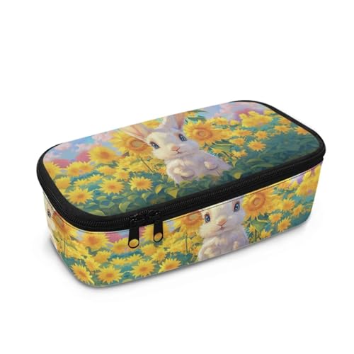 TSOVTHRID Niedliches tragbares Federmäppchen mit Reißverschluss für den täglichen Gebrauch, Sonnenblumenhase, Einheitsgröße, Schulranzen-Set TSOVTHRID Niedliches tragbares Federmäppchen mit Reißverschluss für den täglichen Gebrauch, Sonnenblumenhase, Einheitsgröße, Schulranzen-Set von TSOVTHRID