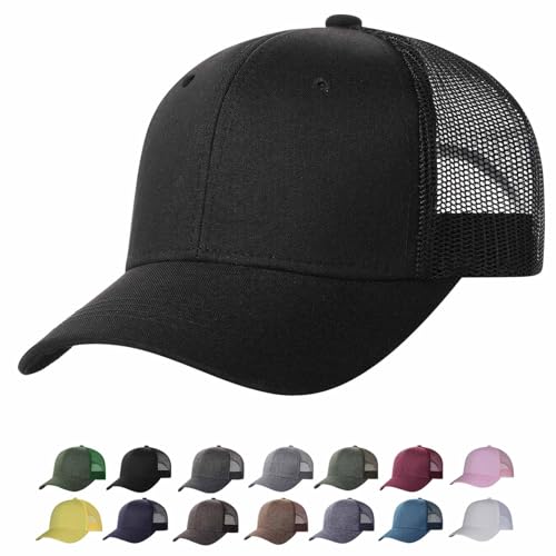 TSSGBL Trucker Baseballmütze Mesh Ball Cap, schwarz, M/L von TSSGBL