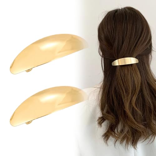TSUOUKL 2 Stück Französische Haarspangen Damen, Damen Haarspange, Dutt Haarspange Metall Haarhalter Clips Minimalistische Haarspangen Dekorativer Haarschmuck für Frauen und Mädchen von TSUOUKL