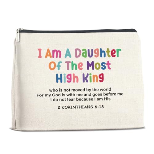 TSUYAWU Inspirierendes, christliches Geschenk für Frauen, motivierende Geschenke für Tochter, Bestie, Freund, Seele, Schwester, Teenager, Mädchen, inspirierendes, religiöses Geschenk, Make-up-Tasche, von TSUYAWU