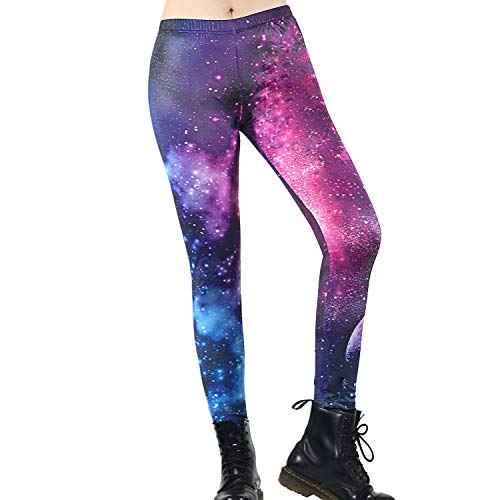 TSWRK Damen Galaxy Leggings Digital gedruckt Engen Leggings Hosen Render Hosen für Frauen Mädchen Teen von TSWRK