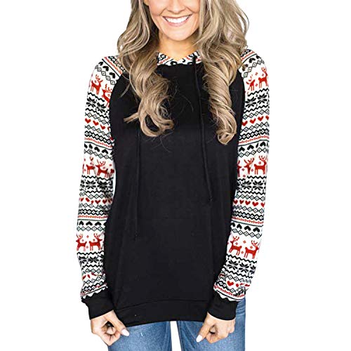 TSWRK Damen Hoodie Schnee Kapuzenpullover Weihnachten Kapuzenpulli Langarm Kapuzenshirt Lässig Sweatshirt Bluse Oberteile Tops von TSWRK