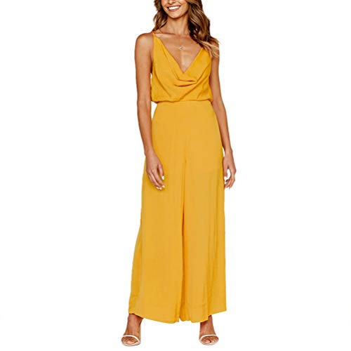 TSWRK Damen Jumpsuit Sommer Overall Elegant Romper Lang Hosen Overall Playsuit Party Abendmode von TSWRK