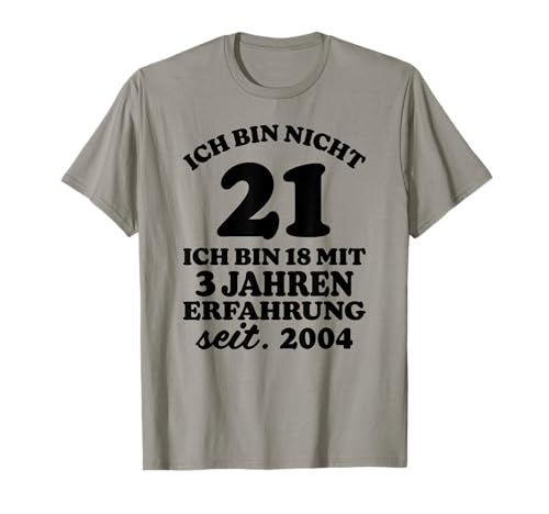 Lustiges Geschenk 21 Geburtstag Männer Frauen 2004 T-Shirt von TShirt Herren Damen 21 Geburtstag Lustig 2004