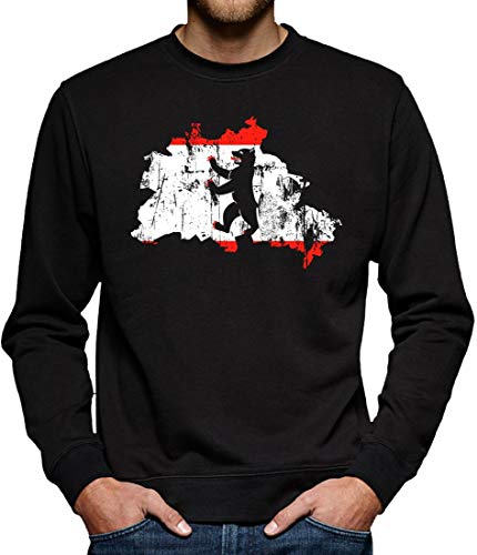 Berlin Hauptstadt Bundesland Sweatshirt Pullover Herren M Schwarz von TShirt-People