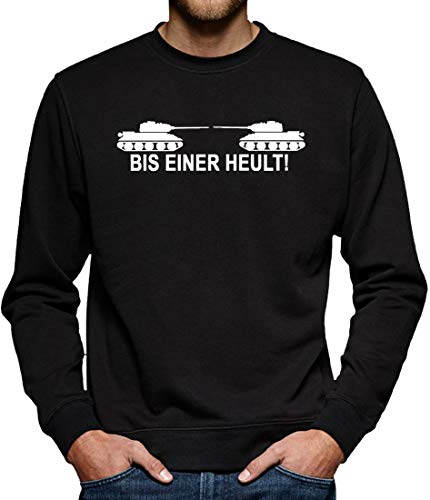 Bis Einer heult! Sweatshirt Pullover Herren S Schwarz von TShirt-People