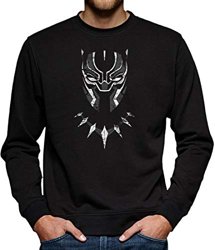 Black Panther Logo Sweatshirt Pullover Herren M Schwarz von TShirt-People