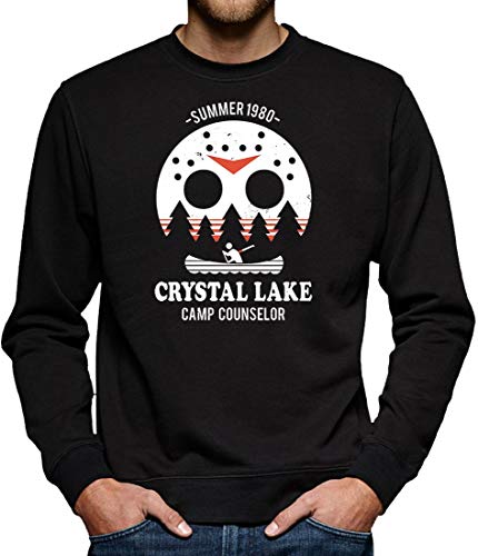 Camp Crystal Lake Sweatshirt Pullover Herren XXL Schwarz von TShirt-People