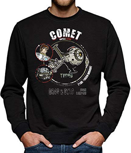 Comet Tycho Sweatshirt Pullover Herren XXL Schwarz von TShirt-People