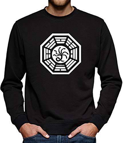 Dharma Lost The Hydra Logo Sweatshirt Pullover Herren XXL Schwarz von TShirt-People