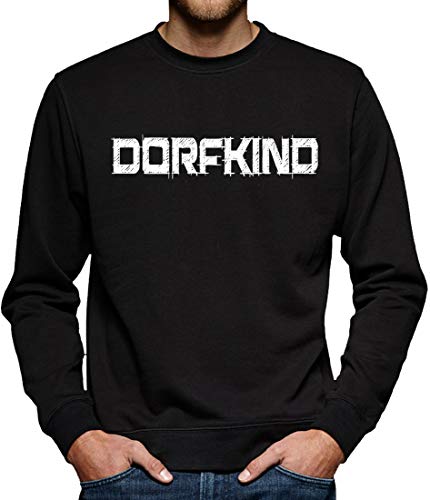 Dorfkind Sweatshirt Pullover Herren 4XL Schwarz von TShirt-People