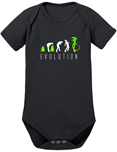 Evolution Alien Baby Body 56 Schwarz von TShirt-People