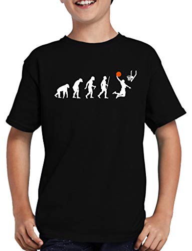 Evolution Basketball T-Shirt Kinder Jordan Dirk Sport Fun 134/146 Schwarz von TShirt-People