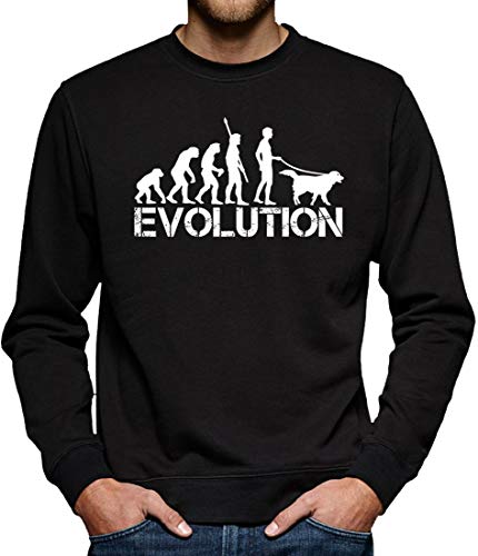 Evolution Hund Sweatshirt Pullover Herren M Schwarz von TShirt-People