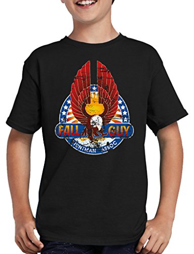 Fall Guy Assoc T-Shirt Kinder 152/164 Schwarz von TShirt-People